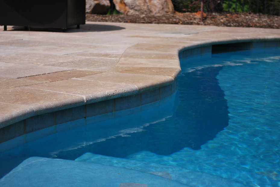 Walnut Travertine Tumbled Paver Decking and Coping Natural Stone US