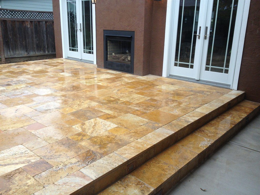 travertine paver tumbled pavers stone riviera natural pool tuscany honed