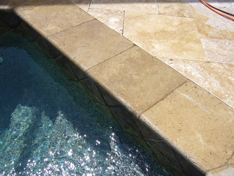 Noce Travertine Pool Coping Deck Natural Noce Travertine Coping In San Jose
