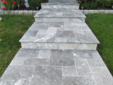 Atlantic Blue Marble Pattern Walkway and Steps