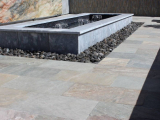 Atlantic blue stone marble wall cap outdoor fire pit San Jose