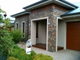 California gold stacked stone veneer ledgers Carmel California