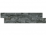 Glacial Black Stacked Stone Marble Ledger Panel LPNLMGLABLK624