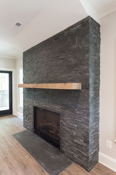 MS Internatioal Premium Black Slate Fireplace Stone Panel LPNLMGLAGRY624