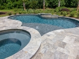 Silver Travertine Pool Deck Pavers San Jose