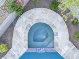 Silver Gray Travertine Pool Coping Patio and Pool Stone Pattern