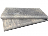 Silver travertine bullnose coping LCOPTSIL1624HUF