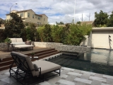 Silver Travertine Stacked Stone Ledger Panels for retaining walls Cupertino