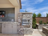 Silver Travertine Veneers San Jose for outdoor kitchen stone Mountain House