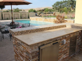 Golden white stacked stone veneer panels Oxnard California