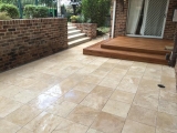 16x16  3CM Walnut Travertine Pavers outdoor stone Cupertino