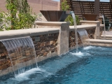 California Gold ledger stone veneer panels outdoor waterfall