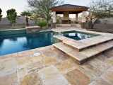 Gold Travertine Pavers French Pattern Tumbled
