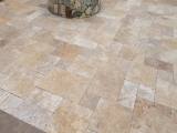 Tuscan Blend travertine stone pavers versailles pattern patio