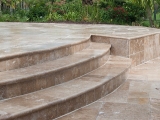 Tuscany Noce travertine pavers stairs outoodr stone walnut creek