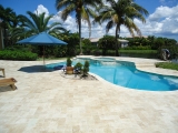 Walnut Travertine Pavers French Pattern Tumbled Novato