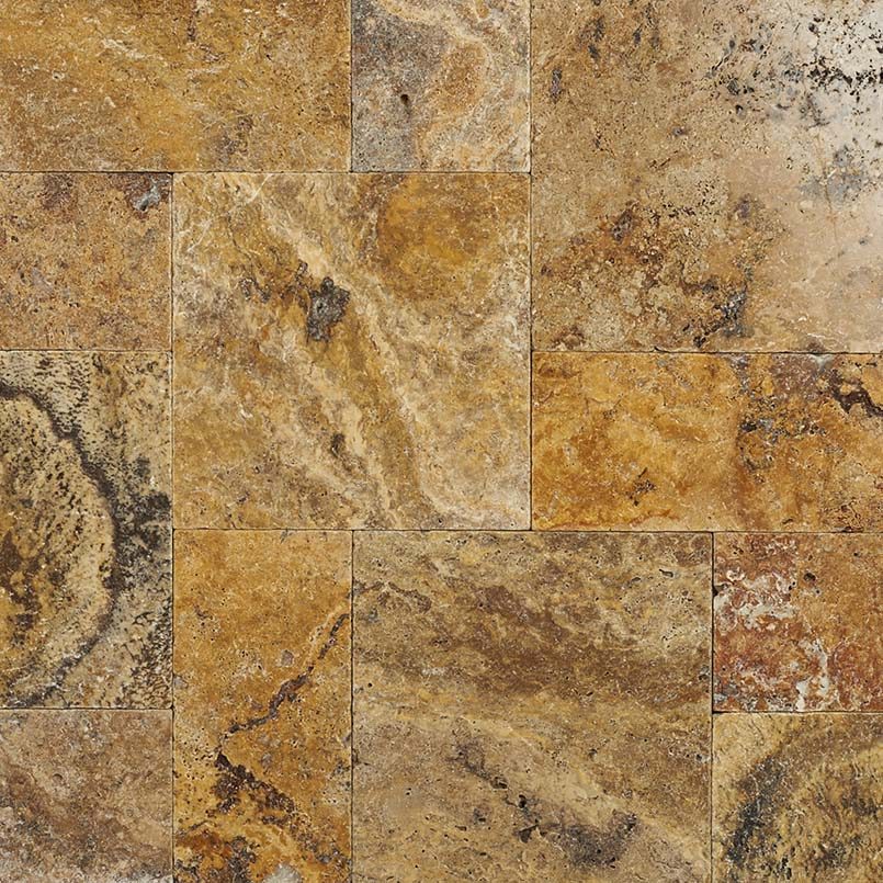 Tuscany Scabas Travertine Tumbled Pavers